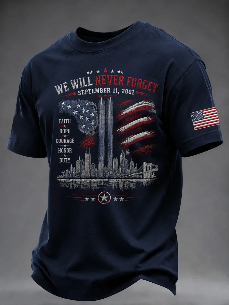 9 11 25th Anniversary Never Forget T-Shirt September 9 11 Shirt Patriotic Gifts