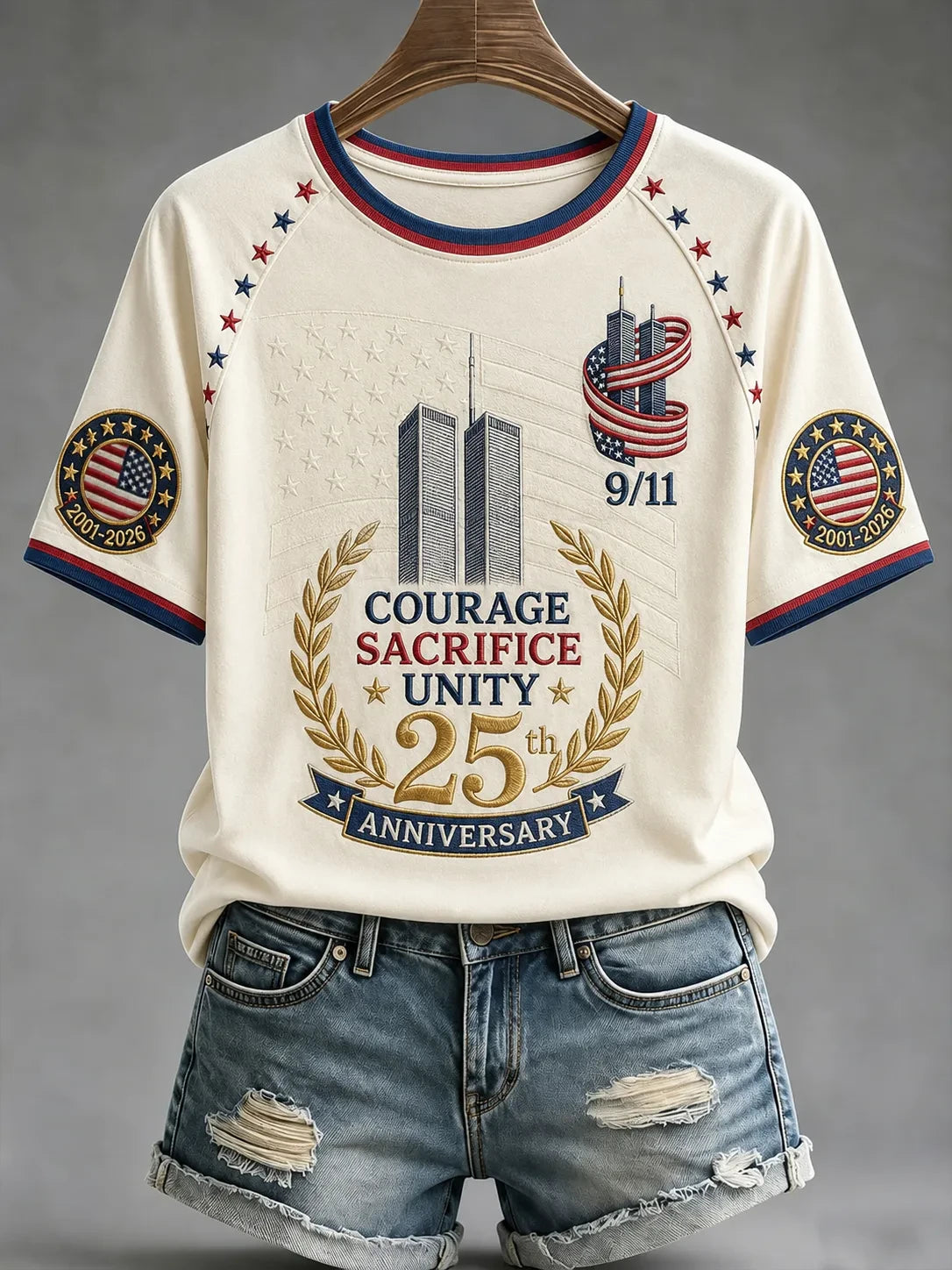 911 25th Anniversary Never Forget T-Shirt Patriot Day Shirt 911 Tribute Gift