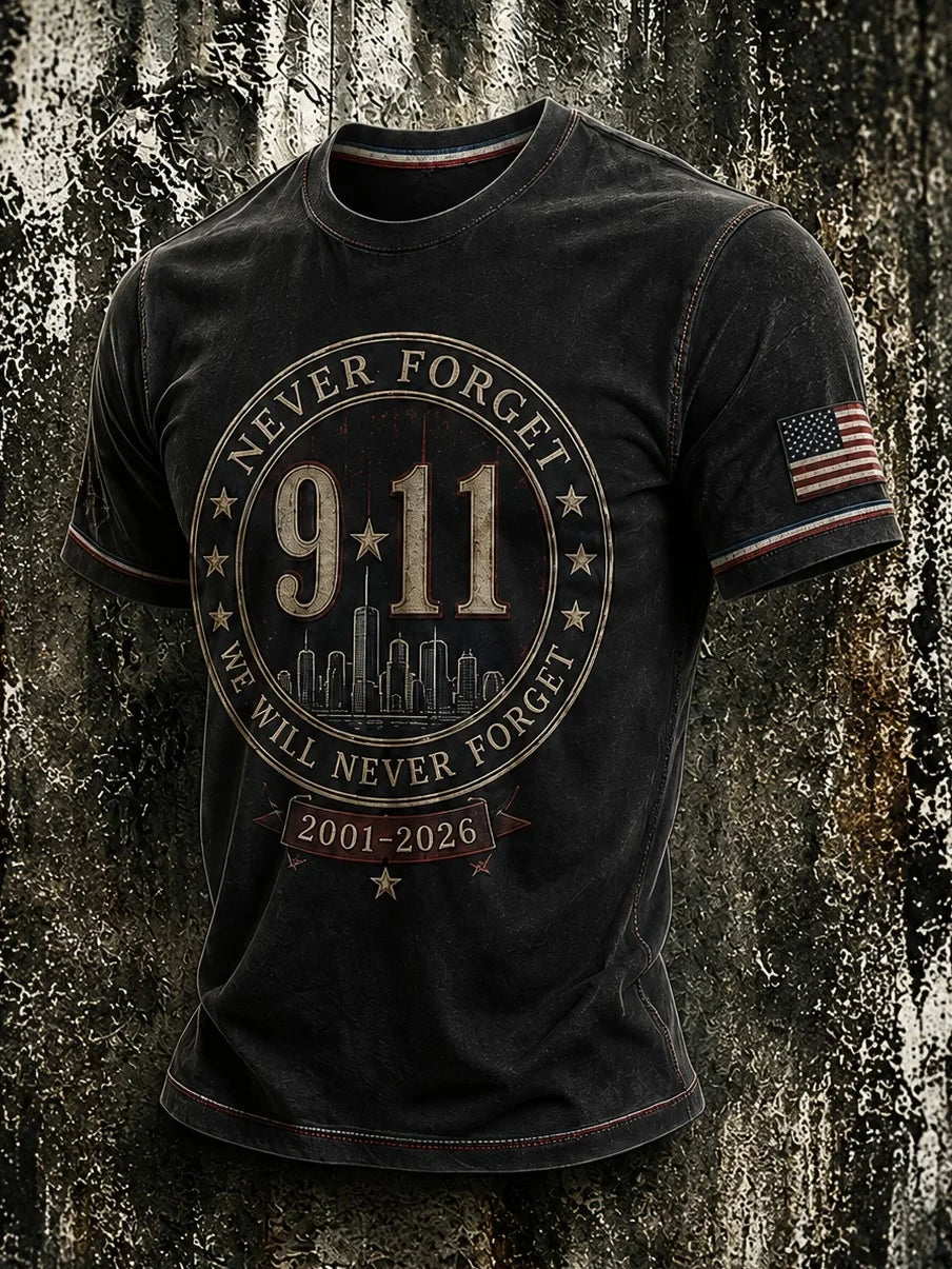 9 11 25th Anniversary Never Forget Vintage Shirt 9 11 Patriotic Shirt Unique Gift For Husband