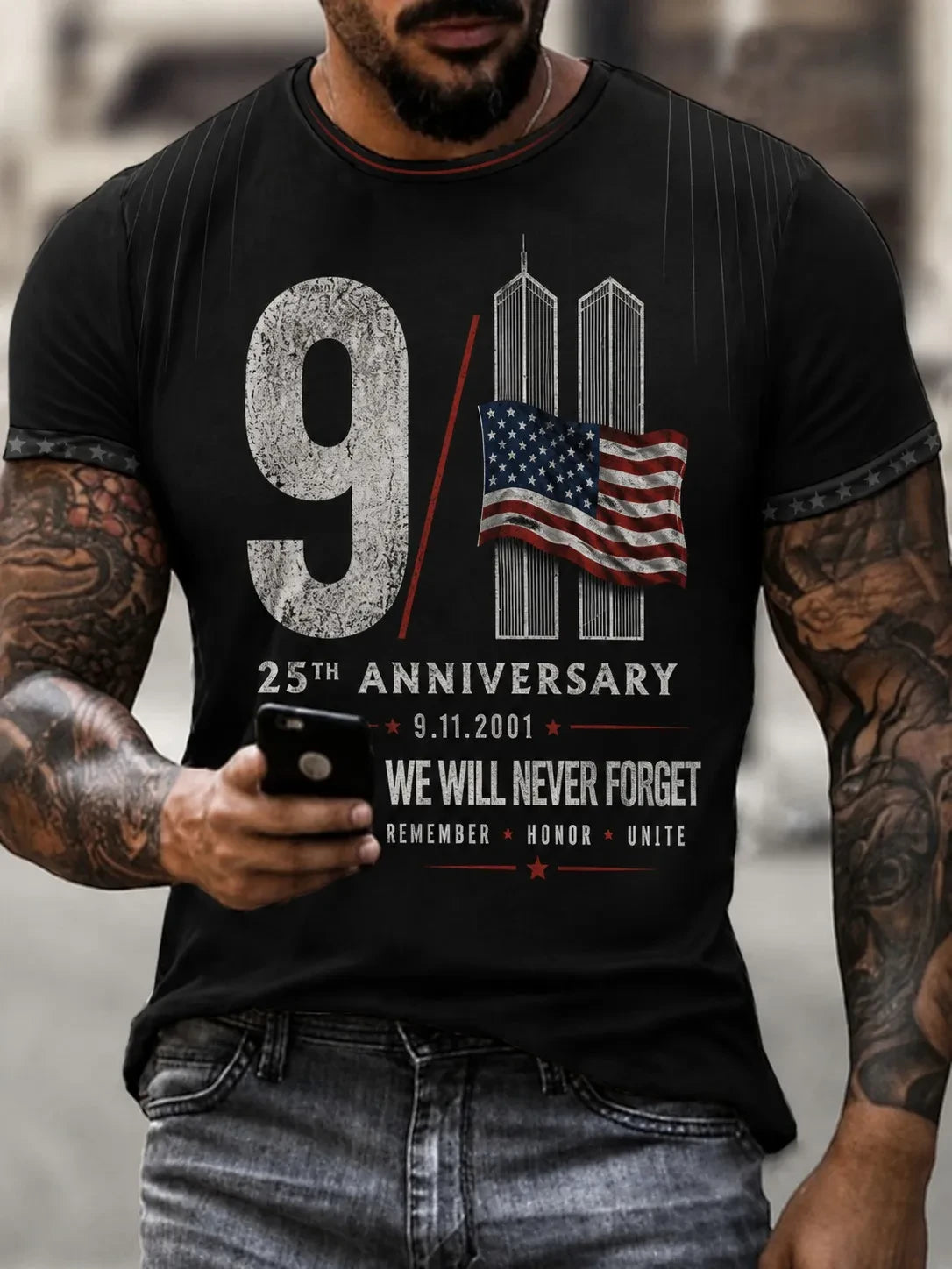 Mens 9.11 Never Forget9 11 25th Anniversary Never Forget Shirt Best Tribute 911 Clothing