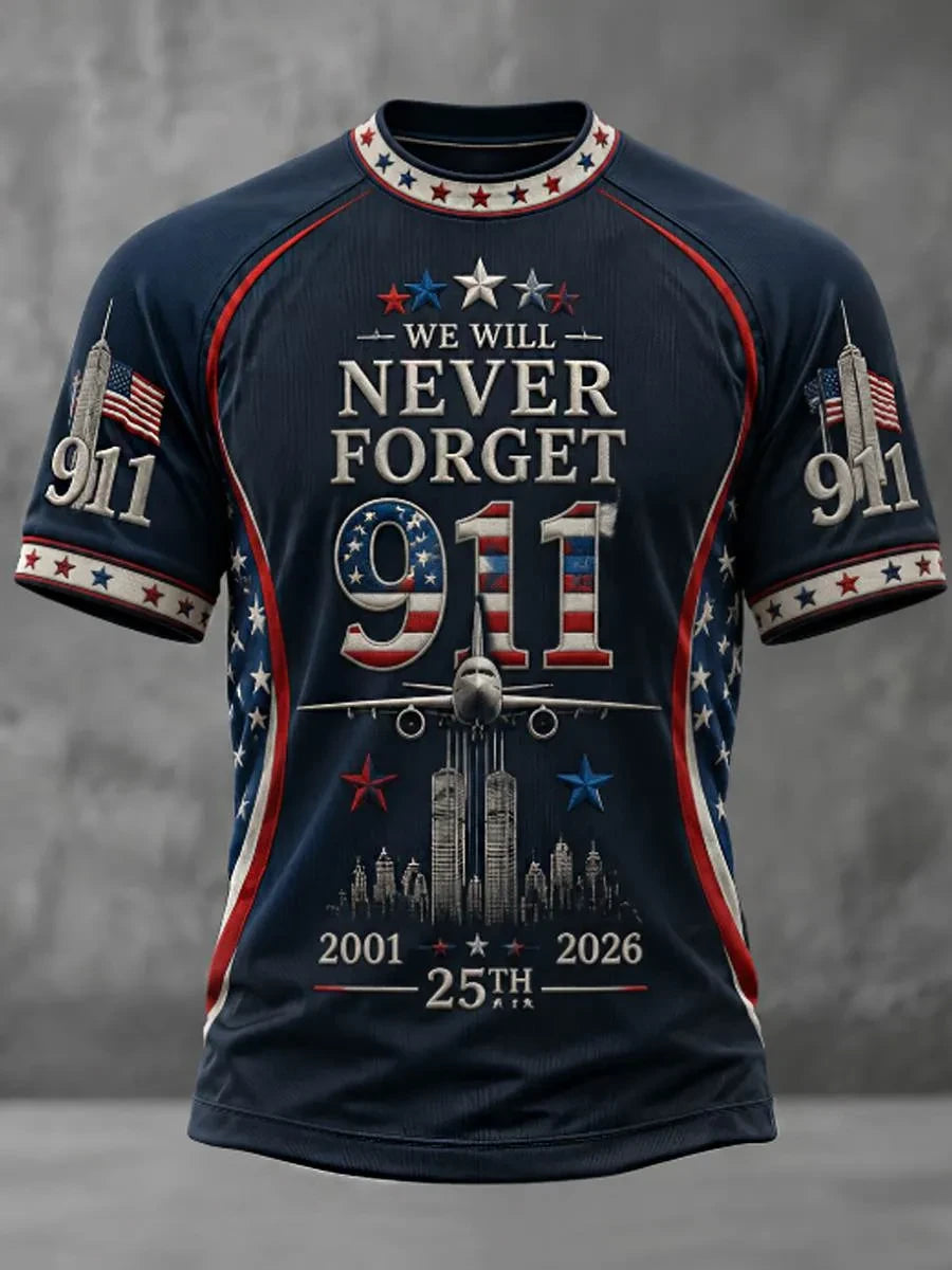 9 11 25th Anniversary Never Forget 2001 2026 Shirt 911 Clothing Patriotic Gift For Father