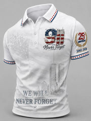 9 11 25th Anniversary Never Forget Polo Shirt Memorial 911 Tee Best Gift For Husband