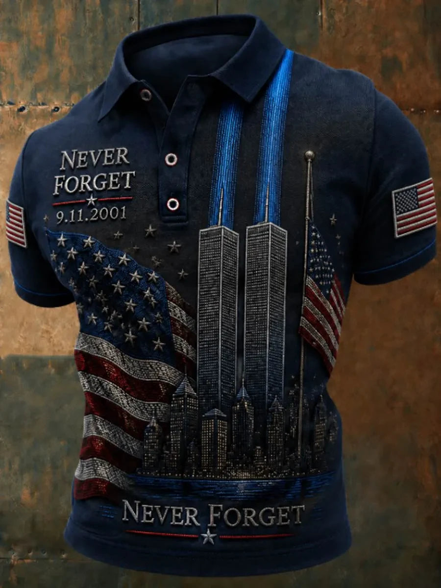 911 25th Anniversary Never Forget Polo Shirt Never Forget 911 Shirt Gift Ideas