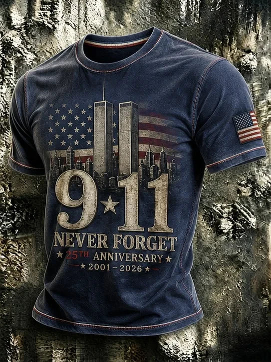 911 25th Anniversary Never Forget Vintage Shirt 911 Commemorative Shirt