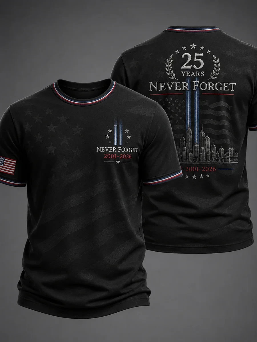 911 25th Anniversary Never Forget Shirt 911 Clothing Memorial Gift Ideas
