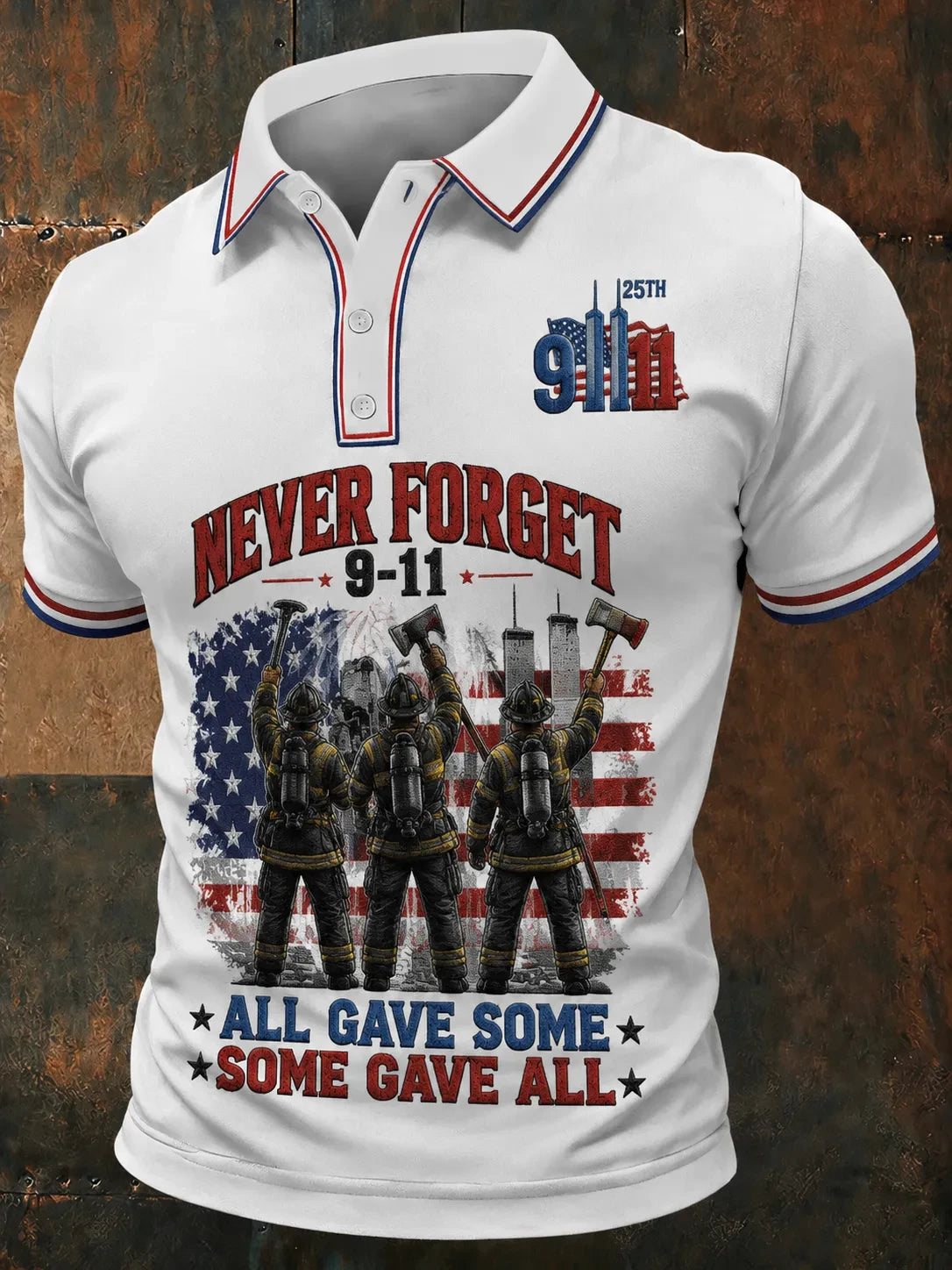 911 25th Anniversary Never Forget Polo Shirt 9 11 Incident Shirt Gift Ideas