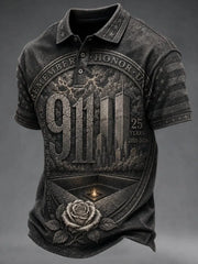 911 25th Anniversary Never Forget Vintage Polo Shirt 911 Clothing Gift Ideas For Father
