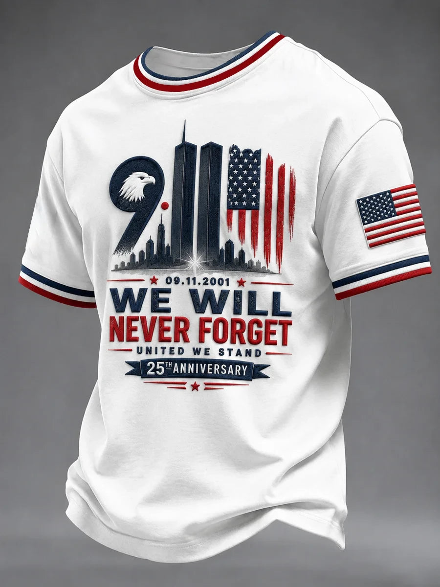 911 25th Anniversary Never Forget T-Shirt 911 Clothes Tribute Gift For Father