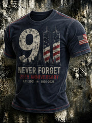 911 25th Anniversary Never Forget Shirt 9 11 Commemorative Clothing Gift For Dad