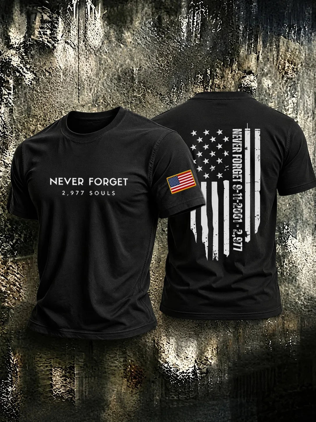 911 25th Anniversary Never Forget T-Shirt Patriotic Apparel 911 Gift Ideas