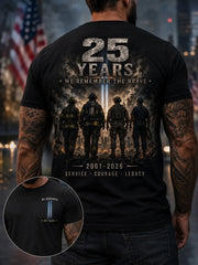 911 25th Anniversary Never Forget Vintage Shirt 911 Never Forget Apparel Patriotic Gift Ideas