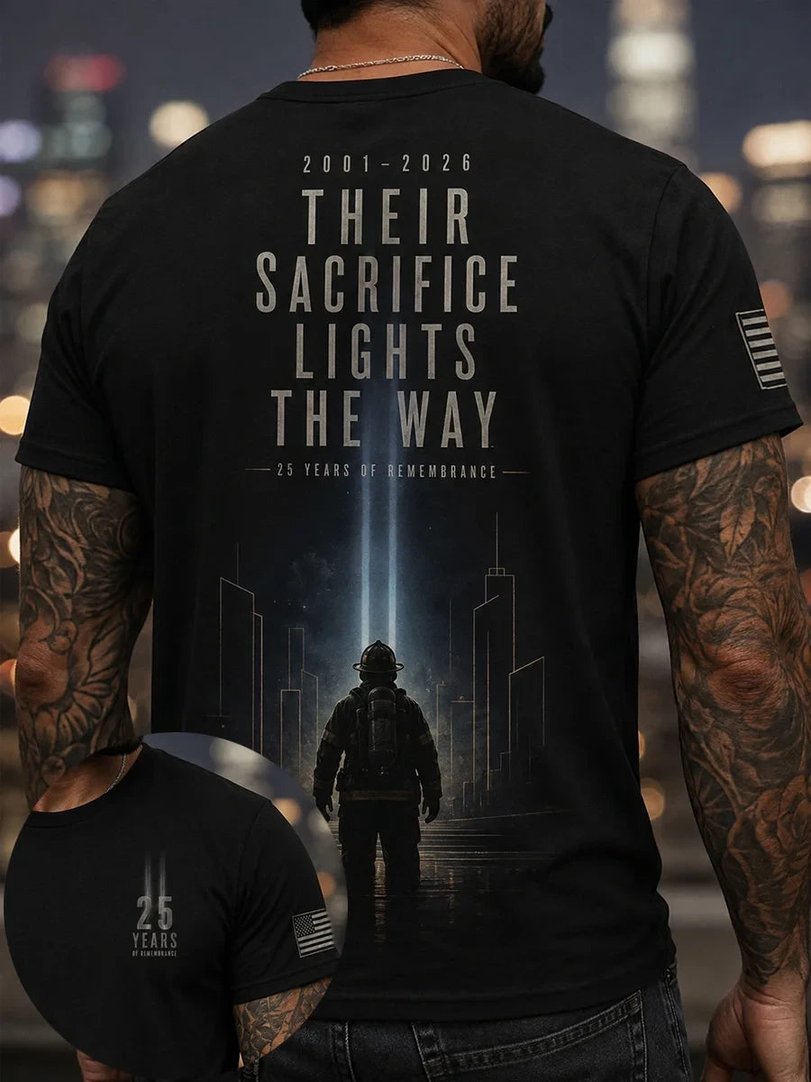 911 25th Anniversary Never Forget T-Shirt 9 11 Memorial Tee Present Ideas
