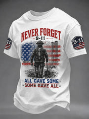 911 25th Anniversary Never Forget T-Shirt 911 Comemmorative Clothes Tribute Gift For Dad