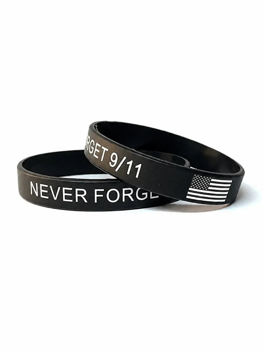911 25th Anniversary Never Forget Wristband 911 Commemorative Merch Patriotic Gift Ideas
