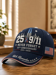 911 25th Anniversary Never Forget Hat 911 Baseball Cap Patriotic Gift Ideas