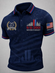 911 25th Anniversary Never Forget Polo Shirt 911 Apparel Best Gift For Father