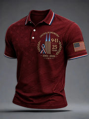 911 25th Anniversary Never Forget Polo Shirt United In Memory Shirt 911 Tribute Gift Ideas