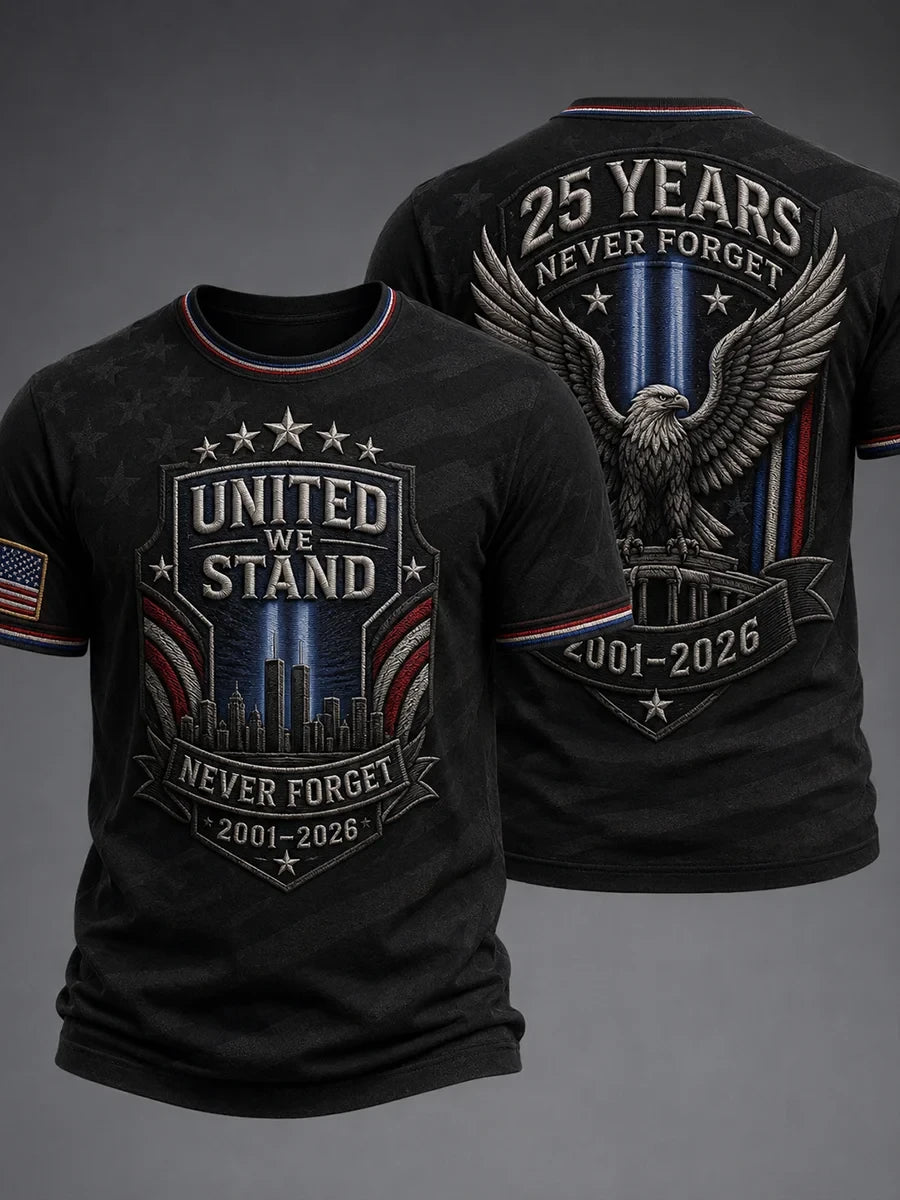 9 11 25Th Anniversary We Will Never Forget T-Shirt 9 11 25th Anniversary Never Forget Clothing