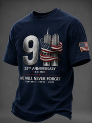 9 11 25th Anniversary Never Forget T-Shirt 9 11 Clothing Tribute Gift For Husband