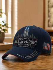 9 11 25th Anniversary Never Forget Hat Remember Honor Unite Baseball Cap 9 11 Tribute Gifts