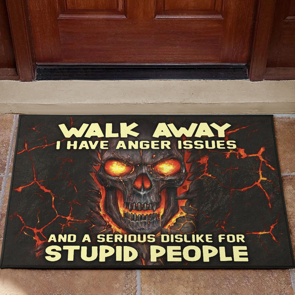 Walk Away Skull Lava Large Door Mat Funny Doormat Home Decor Best Gift For Meme Lovers