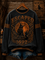 Escaped Since 1692 Sweatshirt Halloween Merch Gift For Witchy Fans