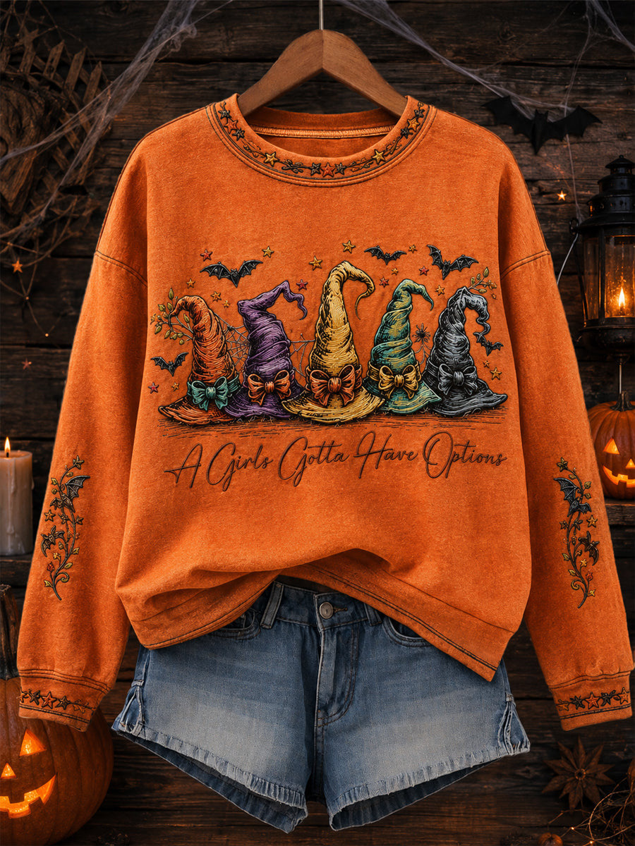 A Girls Gotta Have Options Sweatshirt Halloween Merch Unique Gifts For Fans