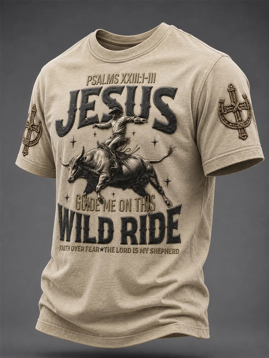 Jesus Guide Me On This Wild Ride T-Shirt Christian Cowboy Shirt Christian Gifts For Him