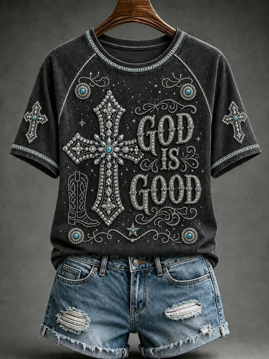 God Is Good T-Shirt Christian Cross Faith Shirt Christian Gifts For Friends