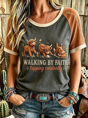 Walking By Faith Tripping Constantly T-Shirt Christian Faith Shirt Unique Religious Gifts