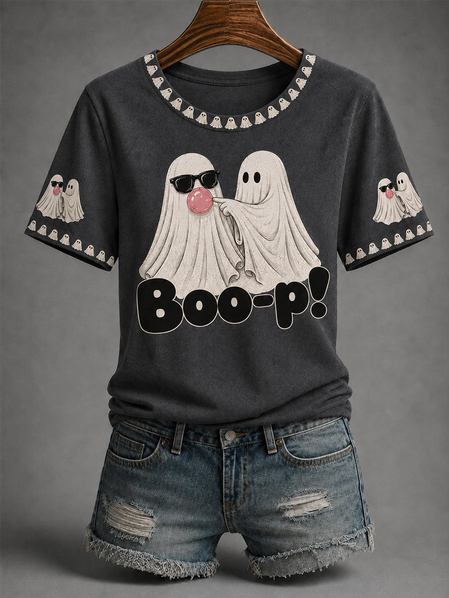 Boo-P Ghost Bubble Gum T-Shirt Halloween Ghost Shirt Great Halloween Apparel Ideas
