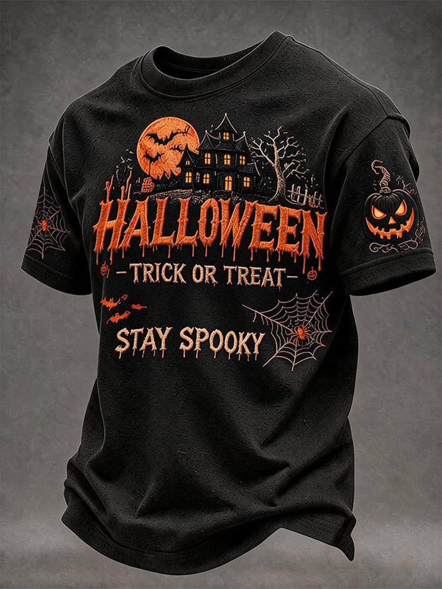 Halloween Trick Or Treat Stay Spooky T-Shirt Halloween Spooky Merch Gift Ideas For Men