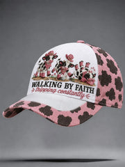 Walking By Faith Tripping Constantly Hat Cute Cow Merch Gift Ideas For Him