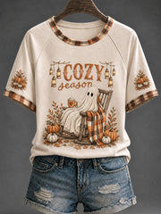 Cozy Season T-Shirt Autumn Halloween Shirt Birthday Presents For Wife