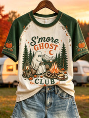 S'more Ghost Club T-Shirt Halloween Camping Tee Birthday Ideas For Wife