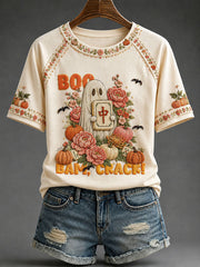 Boo Bam Crack T-Shirt Halloween Ghost Merch Halloween Gifts For Girls