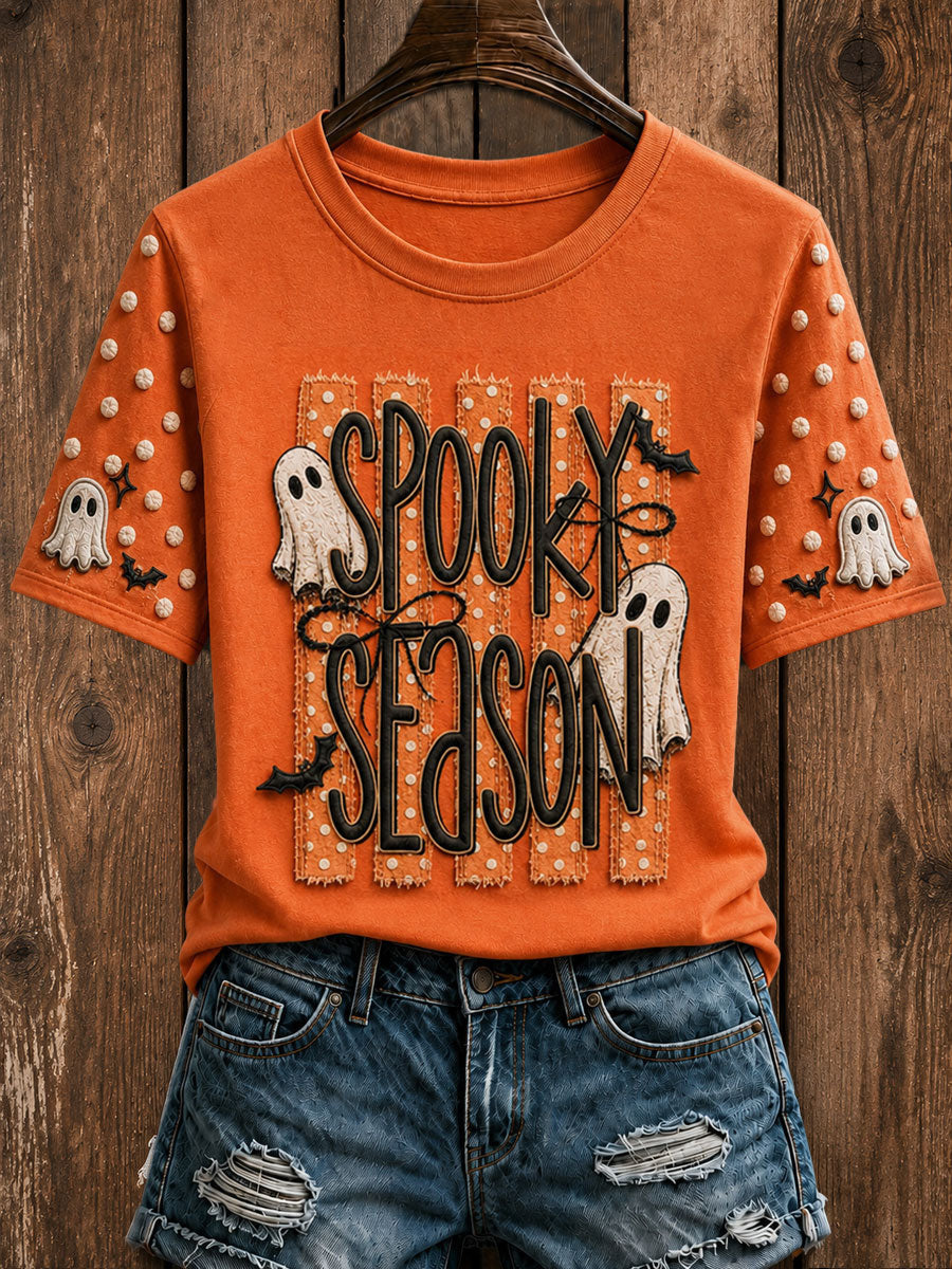 Spooky Season T-Shirt Halloween Ghosts Merch Best Women Halloween Outfit