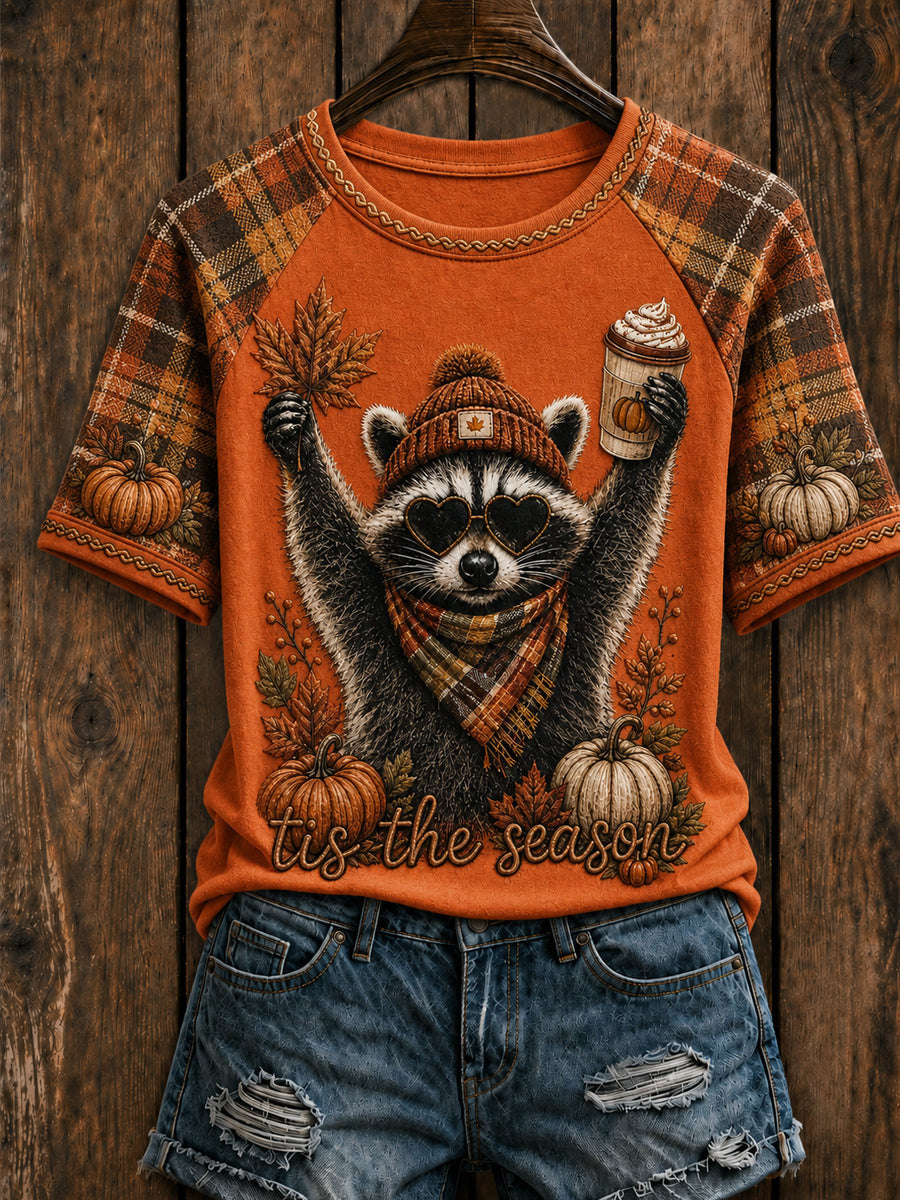 Tis The Season Raccoon T-Shirt Autumn Halloween Shirt Gift For New Season
