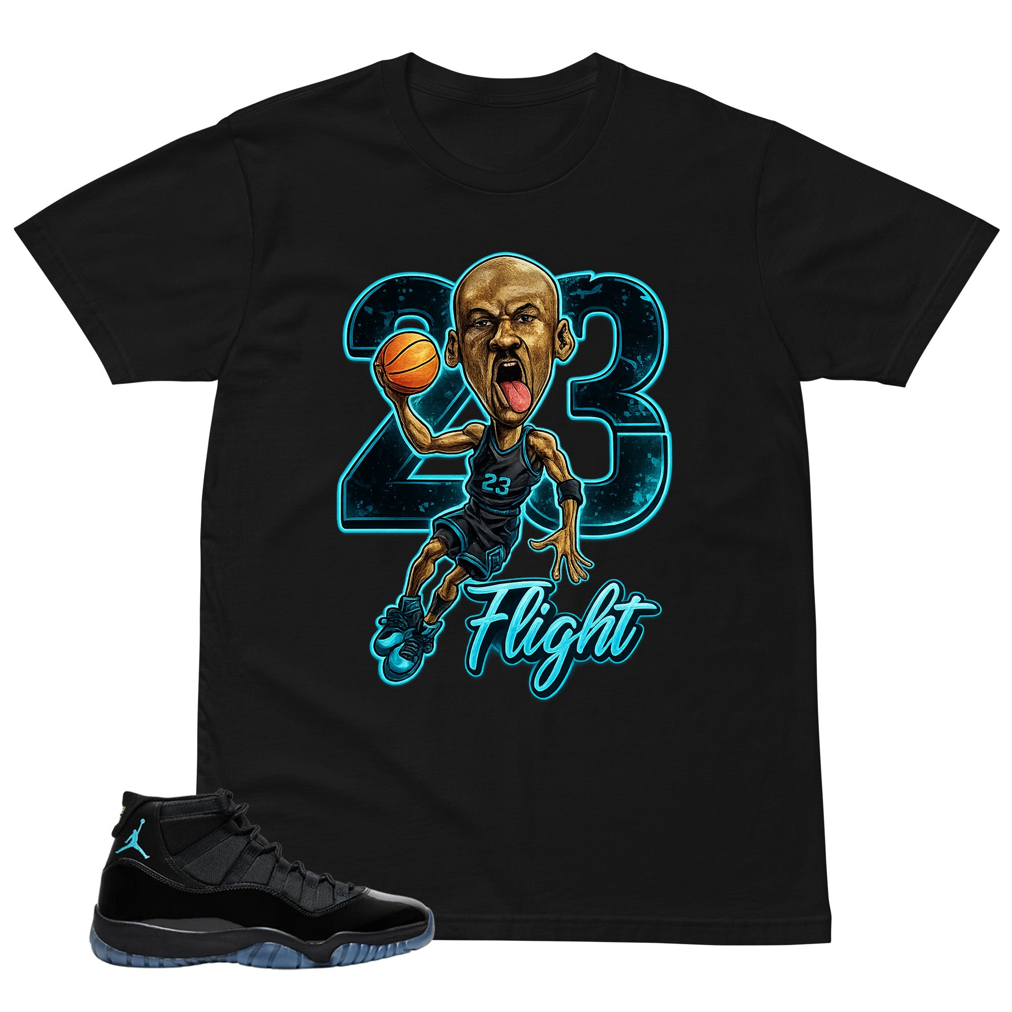 23 Flight MJ Shirt - Matching Air Jordan 11 Gamma Blue 2025