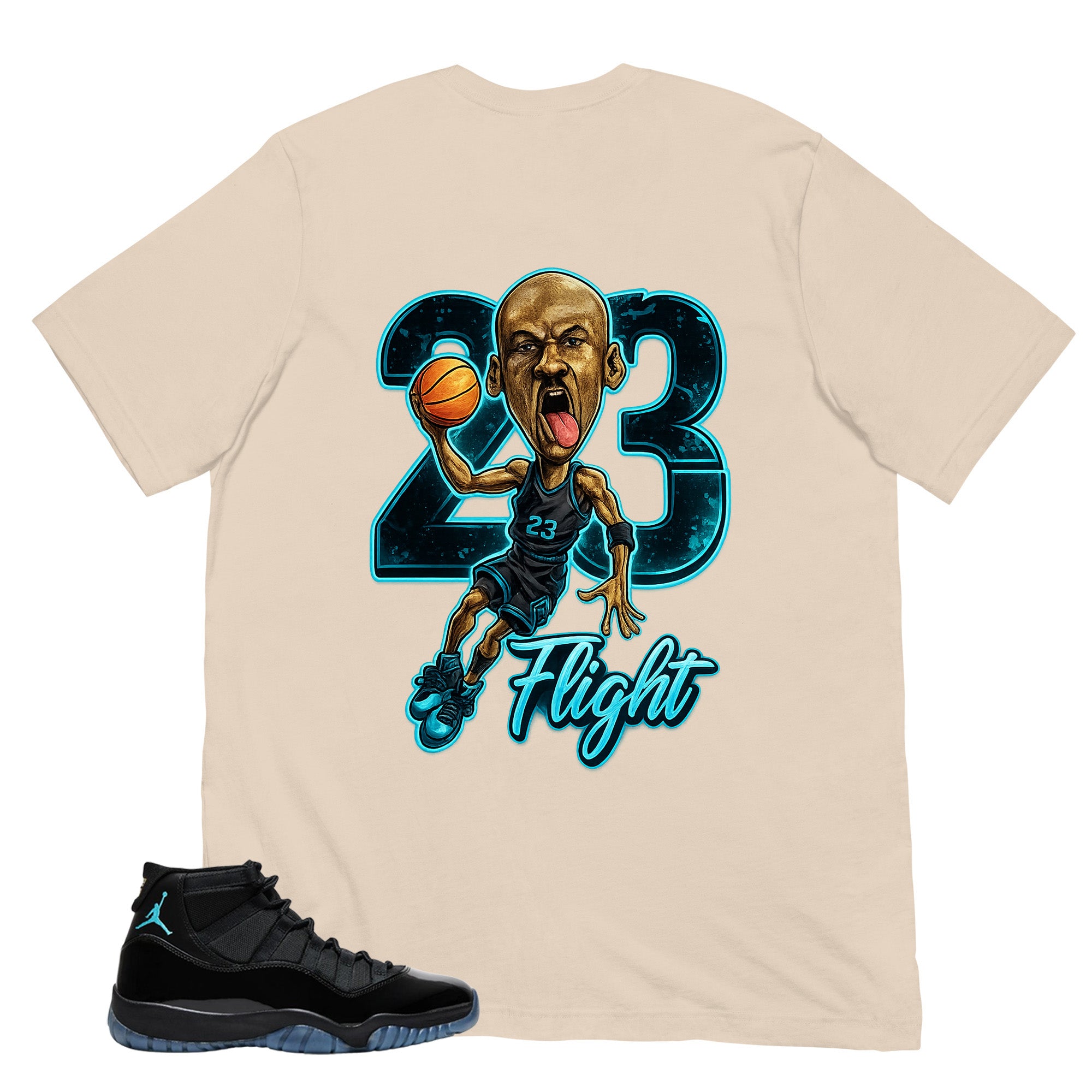 23 Flight MJ Shirt - Matching Air Jordan 11 Gamma Blue 2025