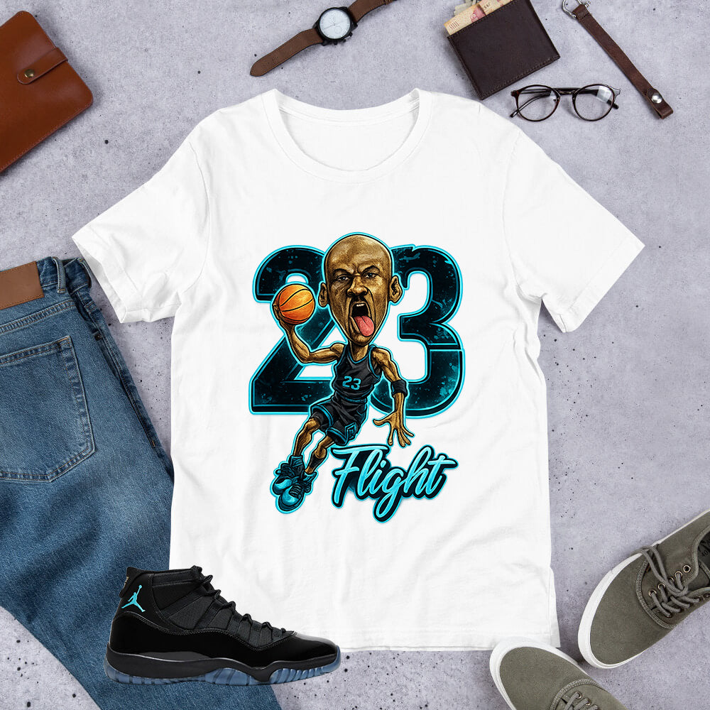 23 Flight MJ Shirt - Matching Air Jordan 11 Gamma Blue 2025