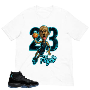 23 Flight MJ Shirt - Matching Air Jordan 11 Gamma Blue 2025