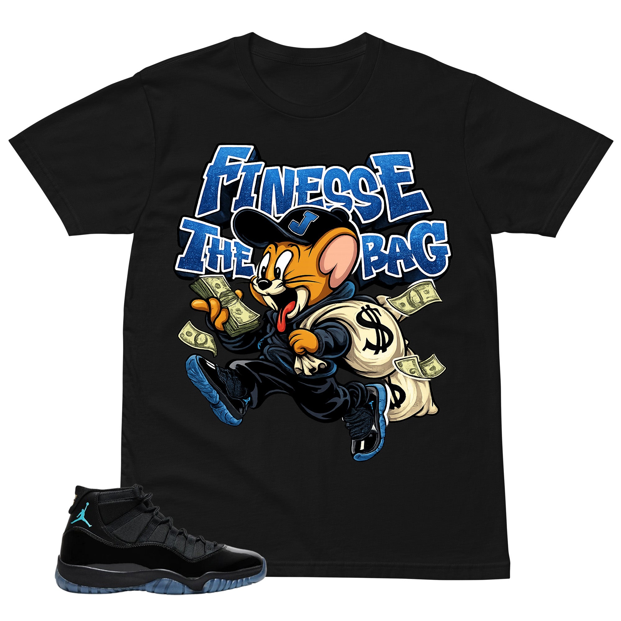 Finesse The Bag Shirt - Matching Air Jordan 11 Gamma Blue 2025