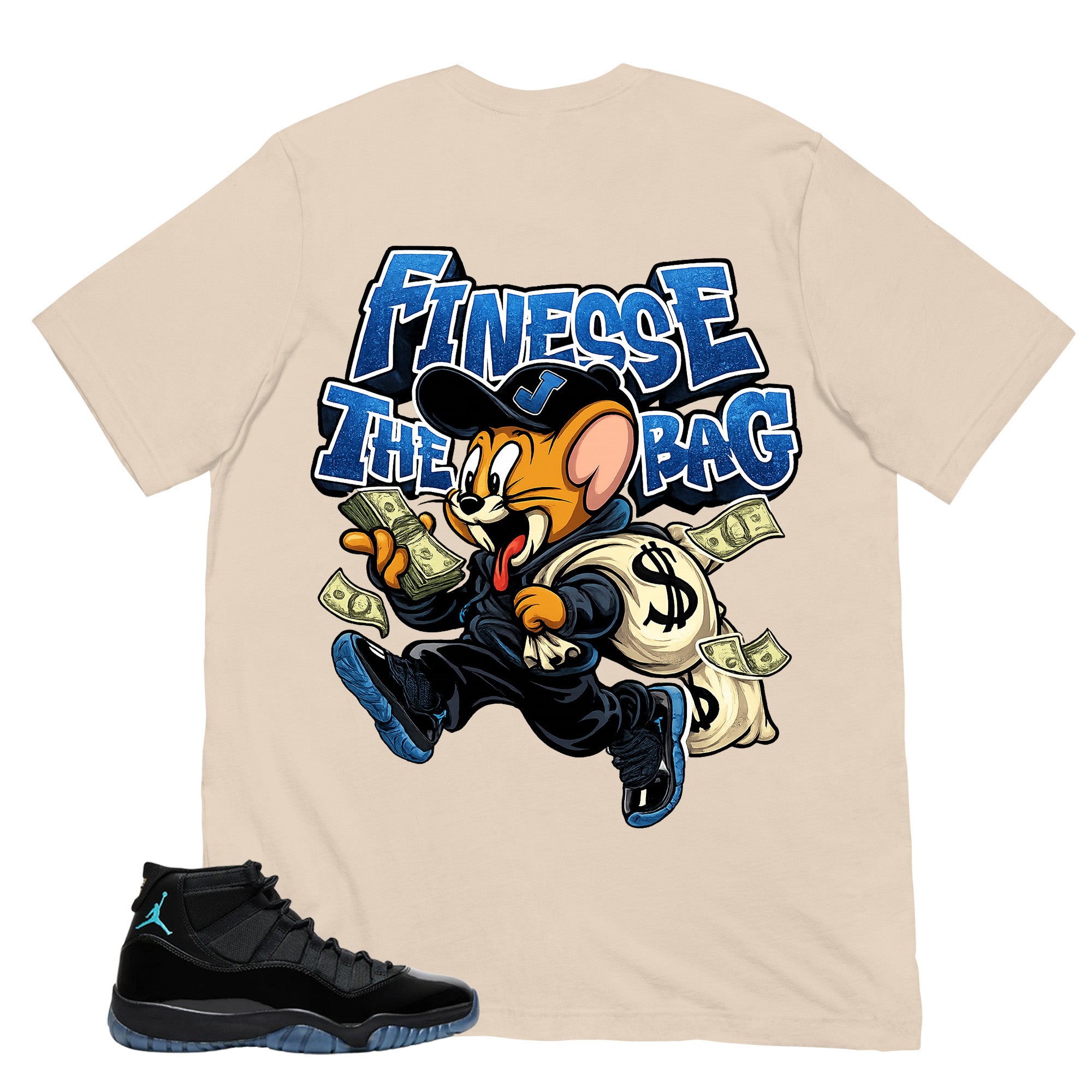 Finesse The Bag Shirt - Matching Air Jordan 11 Gamma Blue 2025