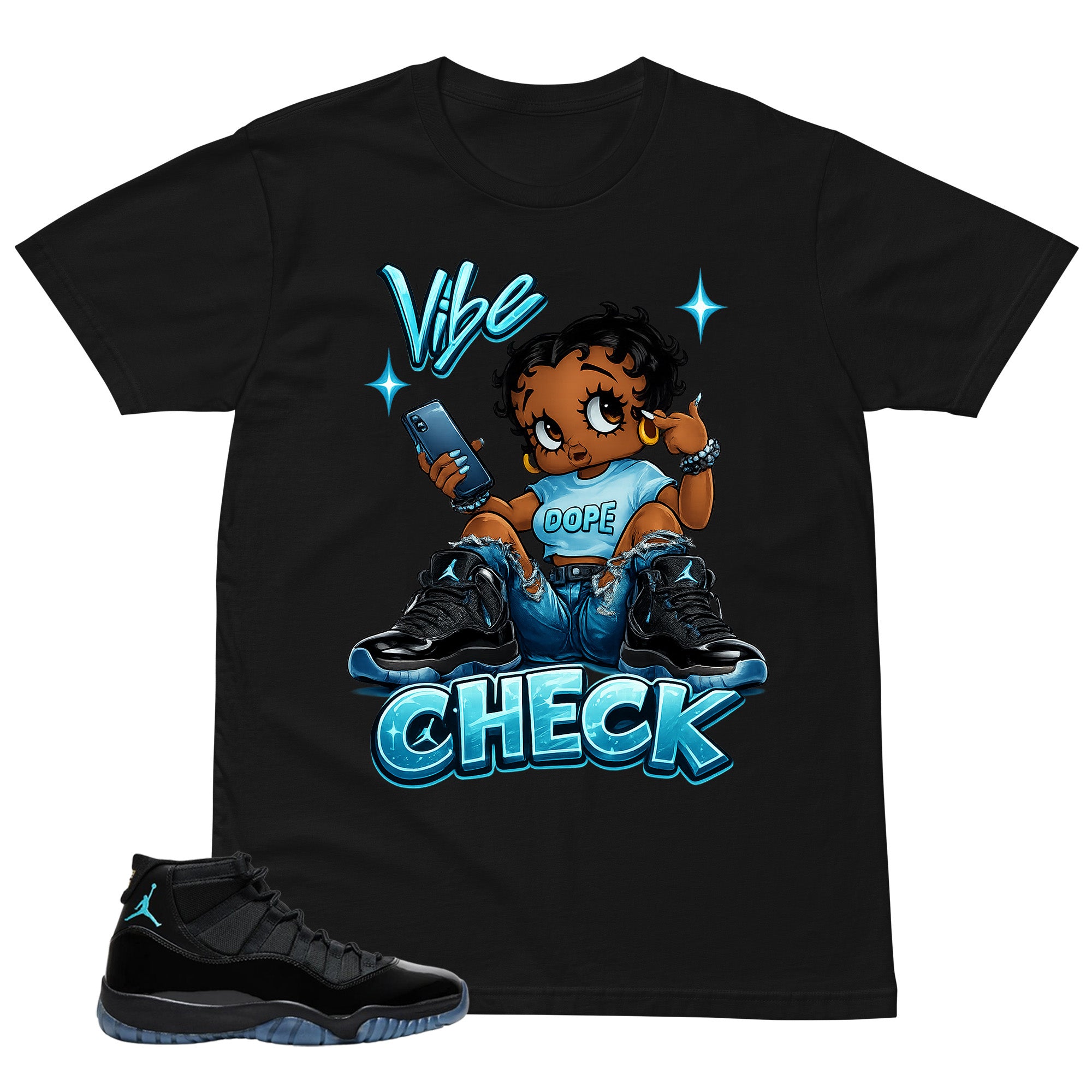 Vibe Check Shirt - Matching Air Jordan 11 Gamma Blue 2025