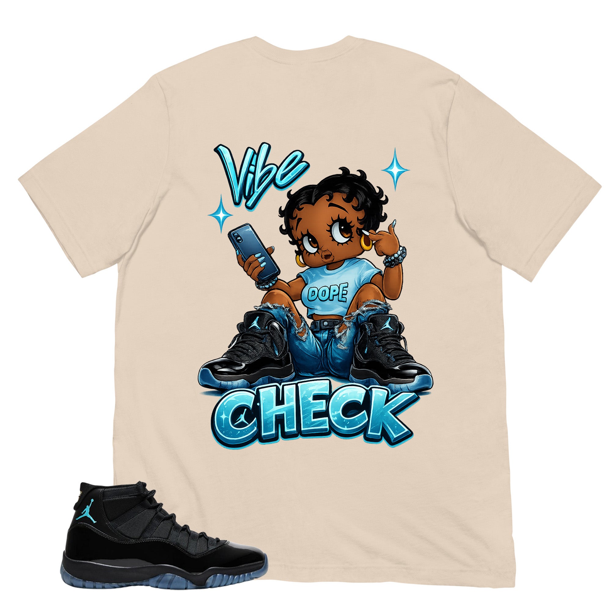 Vibe Check Shirt - Matching Air Jordan 11 Gamma Blue 2025