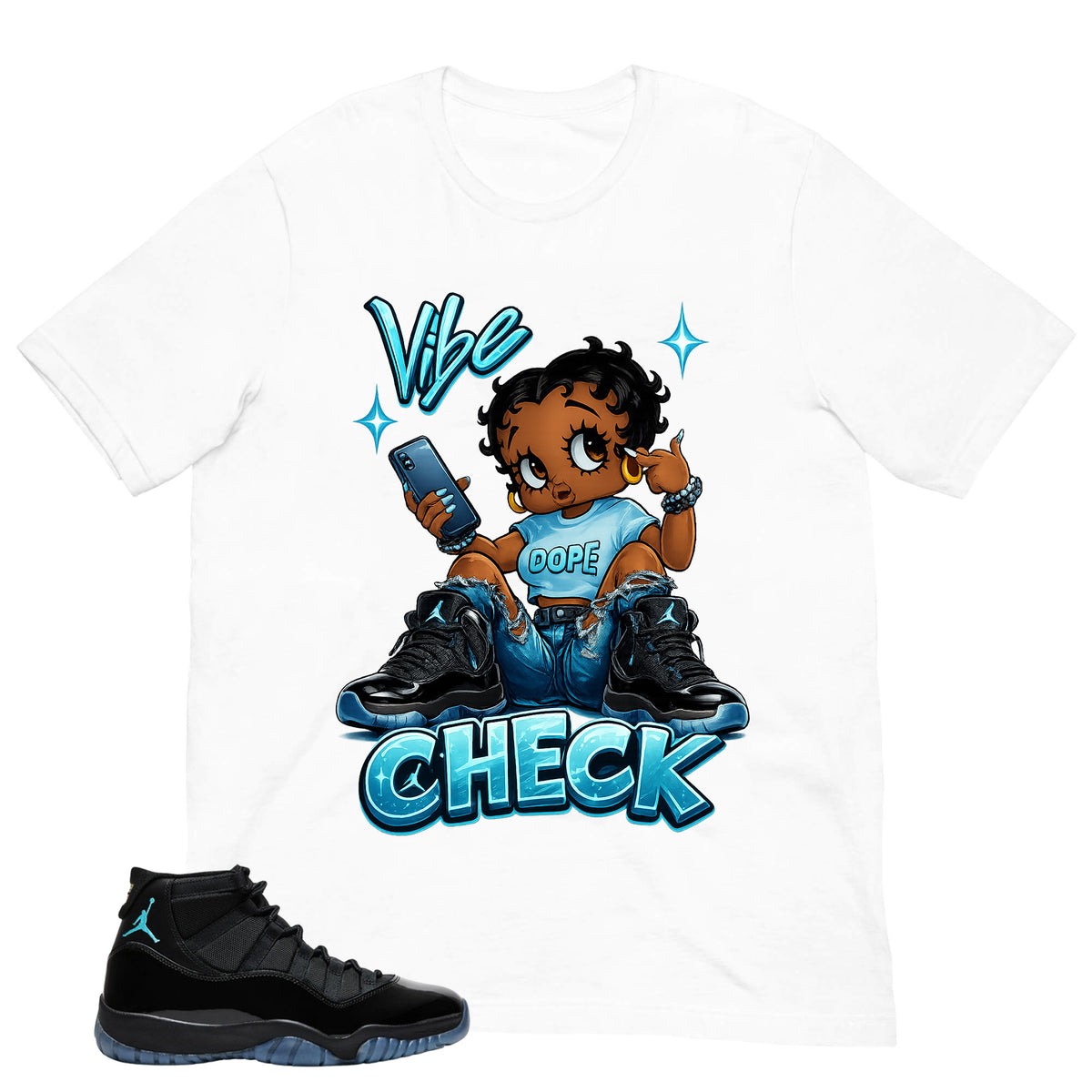 Vibe Check Shirt - Matching Air Jordan 11 Gamma Blue 2025
