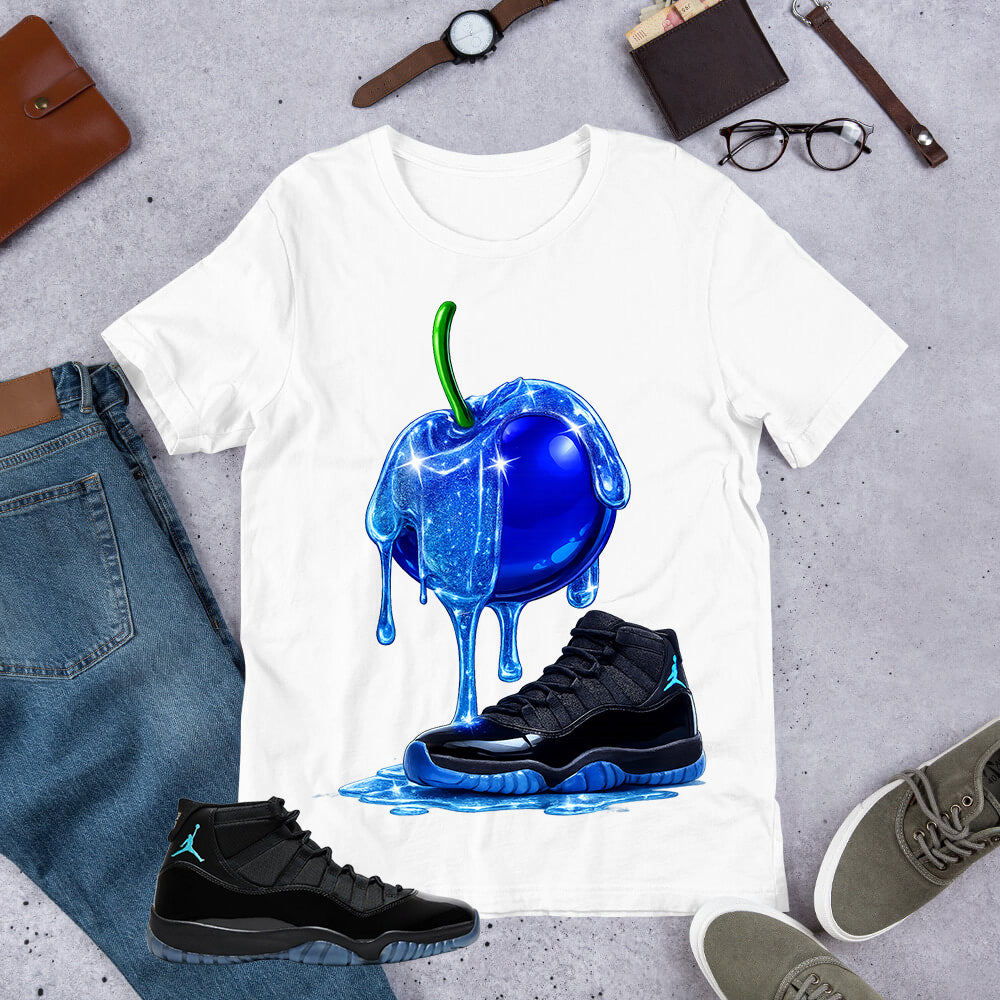 Apple Dripping Sneaker Shirt - Matching Air Jordan 11 Gamma Blue 2025