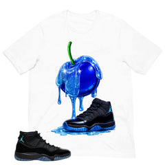 Apple Dripping Sneaker Shirt - Matching Air Jordan 11 Gamma Blue 2025