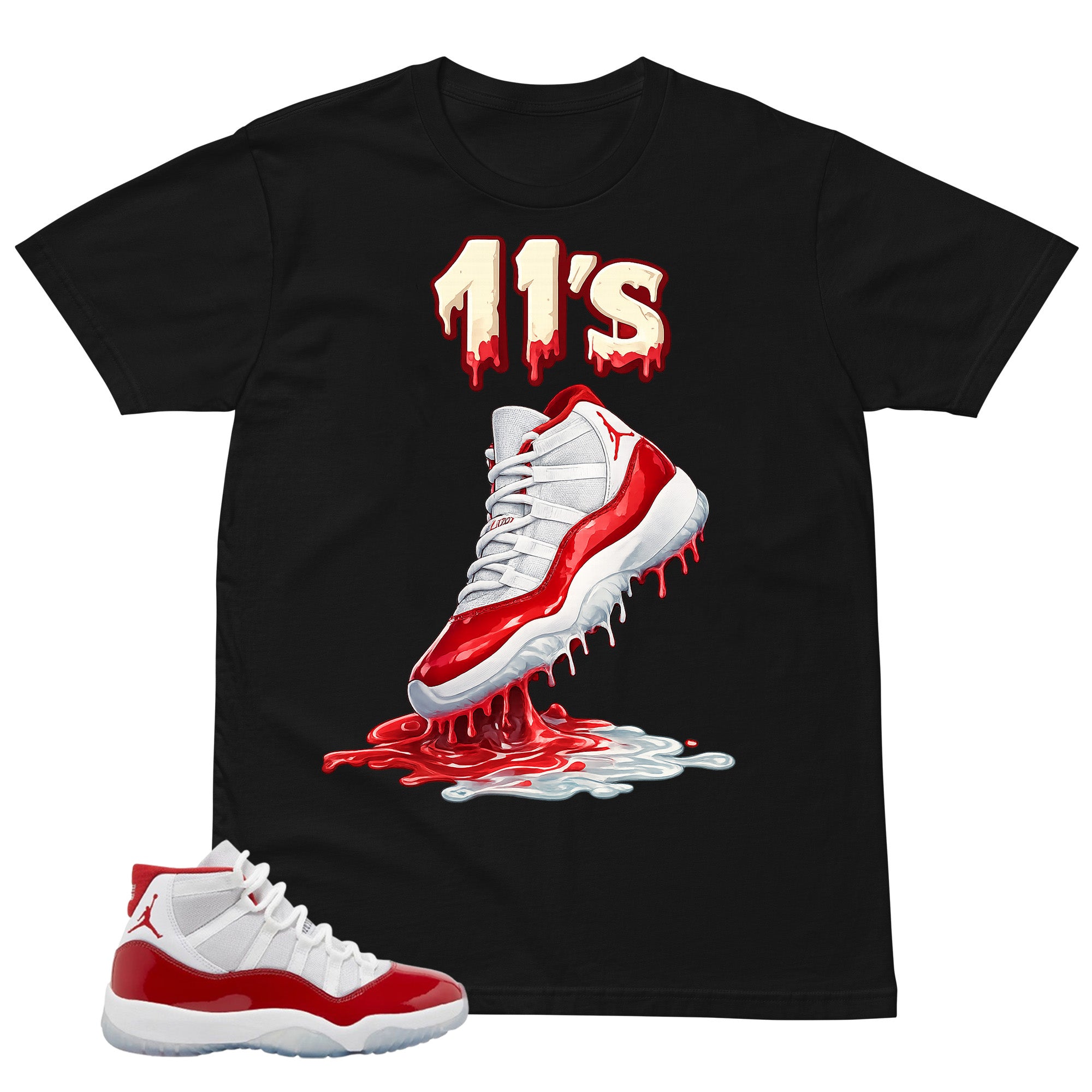 11's Dripping Shirt - Matching Air Jordan 11 Retro 'Cherry'